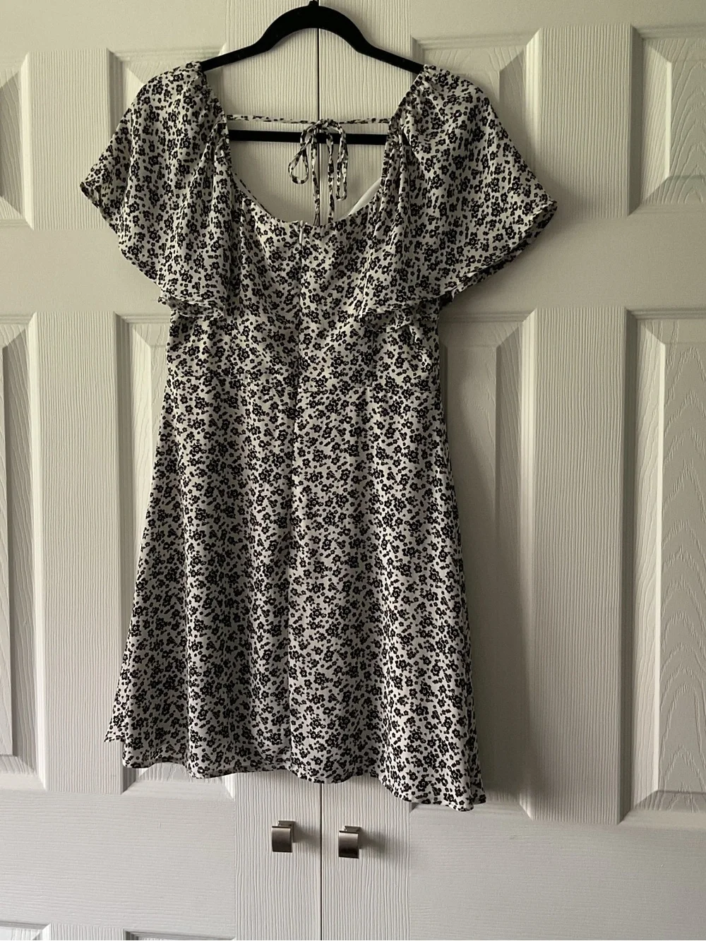 altar'd state black floral dress Altard State Black and white embroidered floral